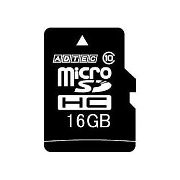 （まとめ）アドテック microSDHC 16GBClass10 SD変換アダプター付 AD-MRHAM16G/10R 1枚3セット