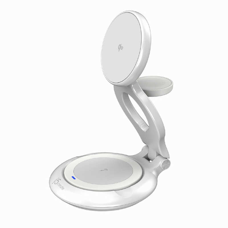 J5　Qi2急速15W充電対応 3in1 マグネット ワイヤレス充電器 スタンドコンパクト型　JUPW3415 6,167円