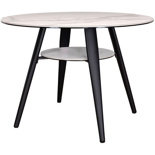 筑波産商 セラミックテーブル ダイニング オルビア ф100 P パールホワイト メーカー直送 52,120円