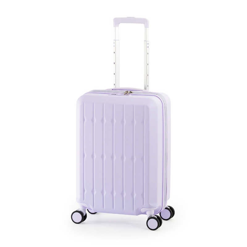 A.L.I スーツケース ジッパータイプ 宿泊目安:1~3日間 37L ドリンクホルダー付き ダブルキャスター パステルラベンダー ALI-6030SD-18W