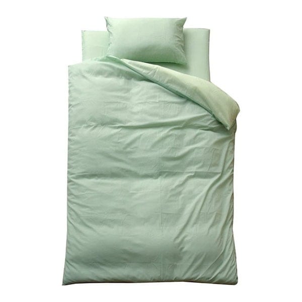 1380000001662 布団カバー 4点セット 無地 リバーシブル リバDカバー4点IT グリーン/ライトグリーン ダブル メーカー直送