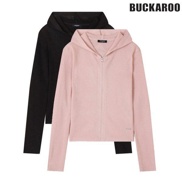 [驪州店] 女性ニットフード付きジップアップジャンパー(B251KC800P)