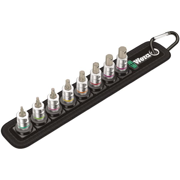 WERA ヴェラ 差込角1/4DR 8点組 ヘックスプラス ビットソケット セット 003881 工具 ツール DIY 作業工具 道具