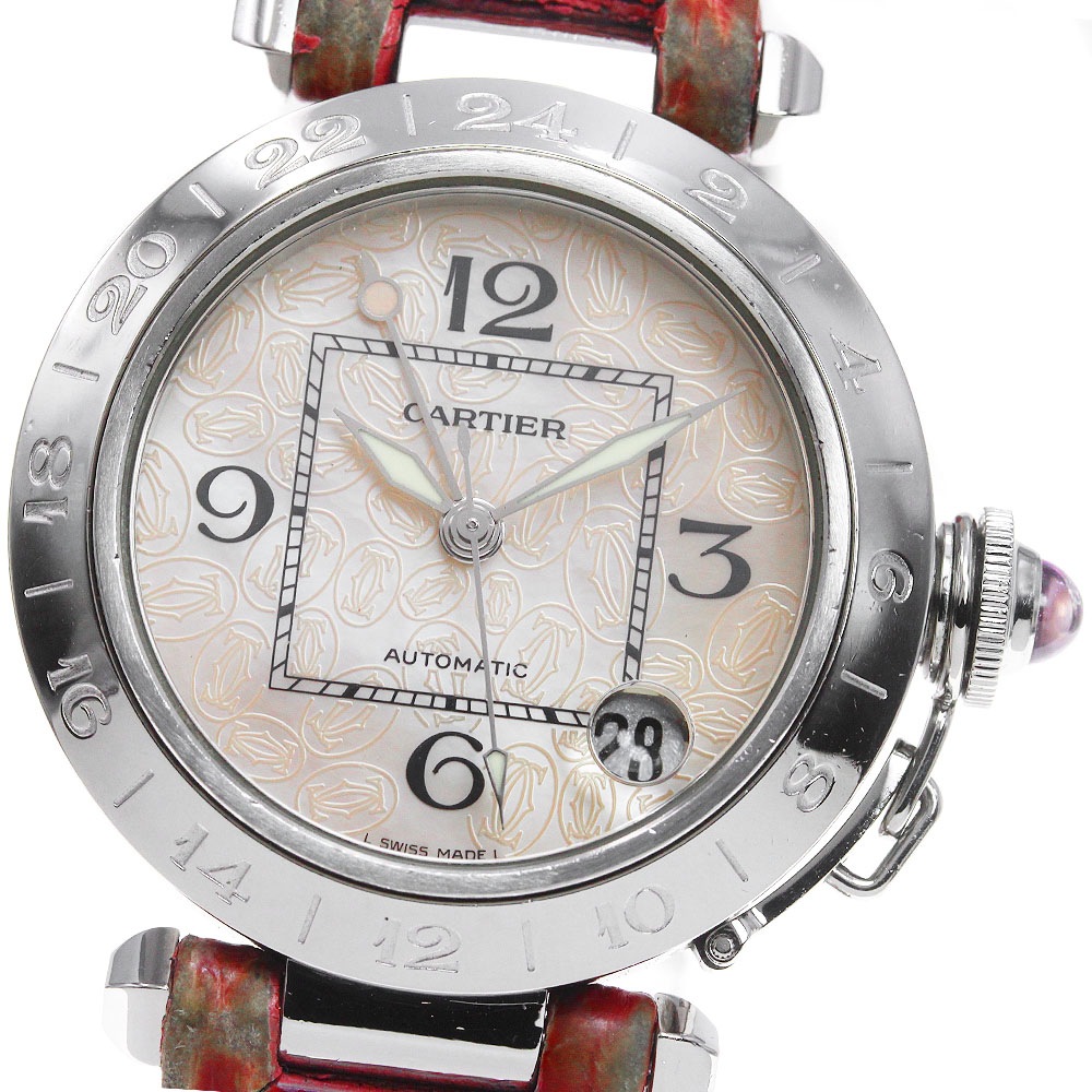 カルティエ CARTIER W3107099 パシャC メリディアン GMT クリスマス限定 自動巻き レディース 保証書付き_831247【中古】