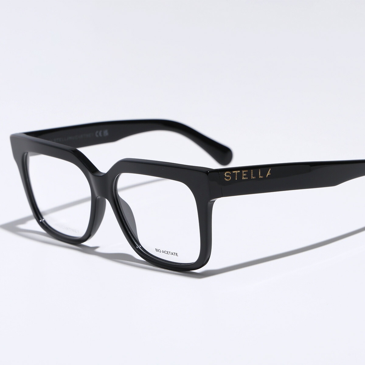 STELLA McCARTNEY ステラマッカートニー メガネ SC50034I レディース ウェリントン型 セルフレーム フルリム 伊達メガネ 黒縁メガネ 001/ブラック