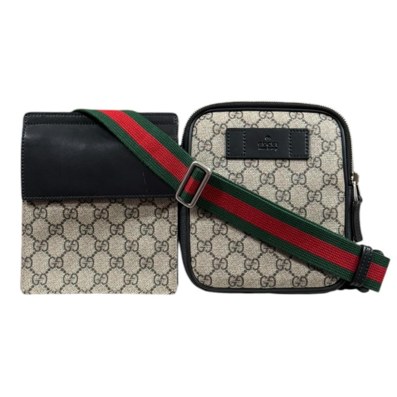 グッチ シェリーライン ウエストバッグ GGスプリームキャンバス 450956 ベージュ GUCCI 中古