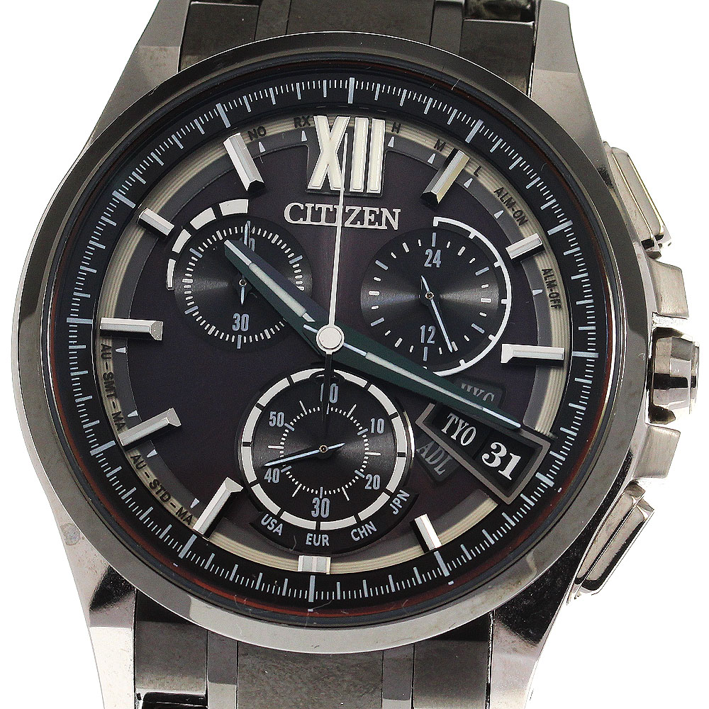 シチズン CITIZEN BY0095-09E/H610-T018891 アテッサ 25周年記念モデル ソーラー電波 メンズ 箱保証書付き_739773【中古】