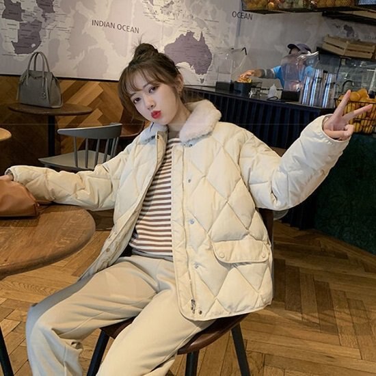 【取寄：納期2週間】コート レディース キルティング ショート コート レディース ボアカラー かわいい おしゃれ コート レディース ゆったり 体型カバー 大きいサイズ コート レディース