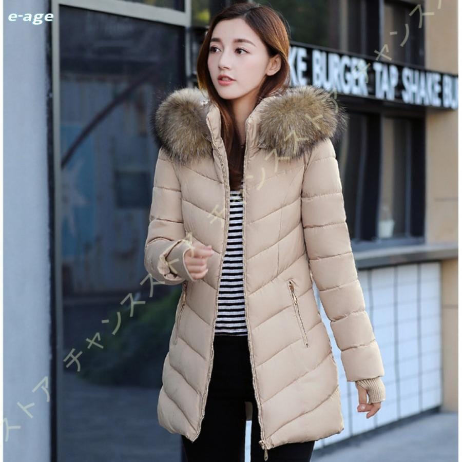 コート 中綿 ダウンコート レディース 冬 アウター レディース ファー フード付き トリミング コート ハーフ