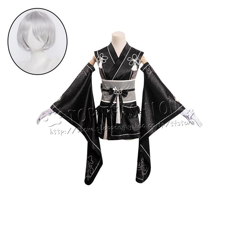 NieR Automata ニーア オートマタ 2B ヨルハ2号B型 イベント コスチューム コスプレ衣裝 ウィッグ レディース コスプレ衣装 変装 仮装