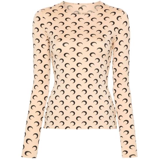 MARINE SERRE Women Tops WTS006A CJER0001 TA10 NEUTRALS BLACK