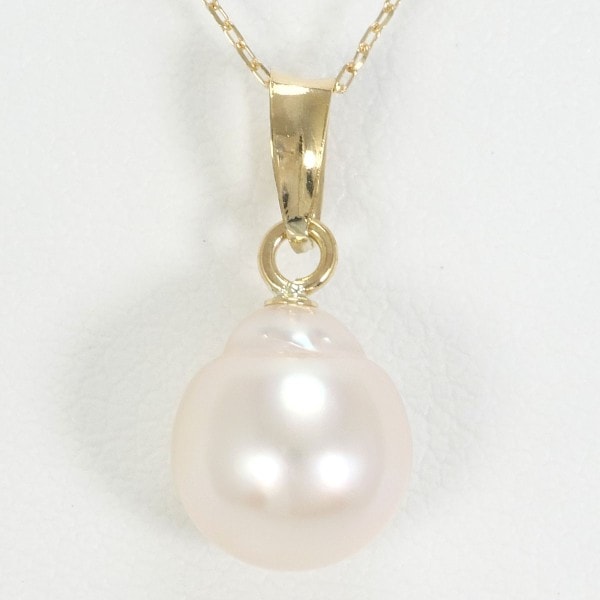 K18 18金 YG イエローゴールド ネックレス パール(真珠) 約40cm ジュエリー 中古