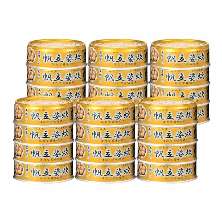 帆立 缶詰 70g×24缶 国内水揚げ ほたて 貝 帆立姿炊き 魚醤味付け 薄味 缶切不要