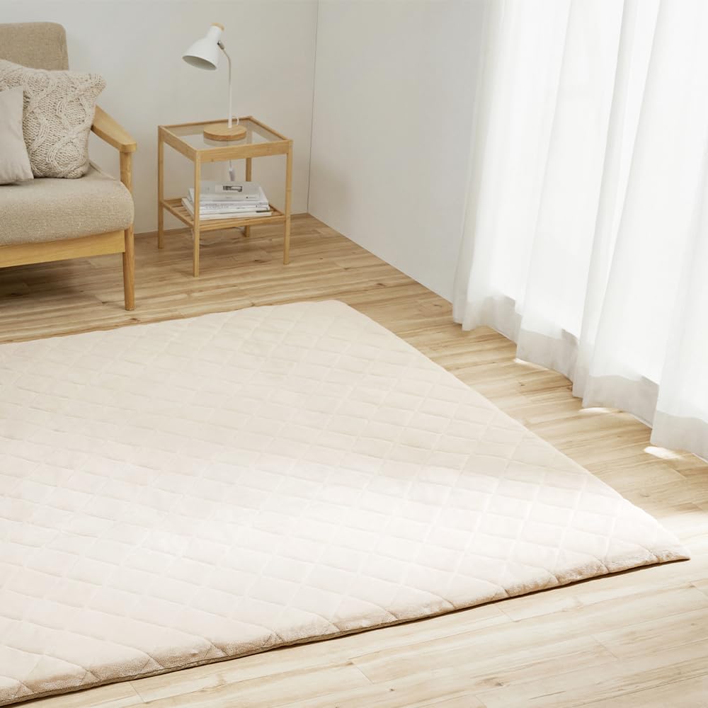 アイリスオーヤマ ラグ ラグマット カーペット 2畳 厚手 冬 冬用 おしゃれ 北欧 ふっくら感 極厚4cm 洗濯機洗い出来る 安心 防ダニ 抗