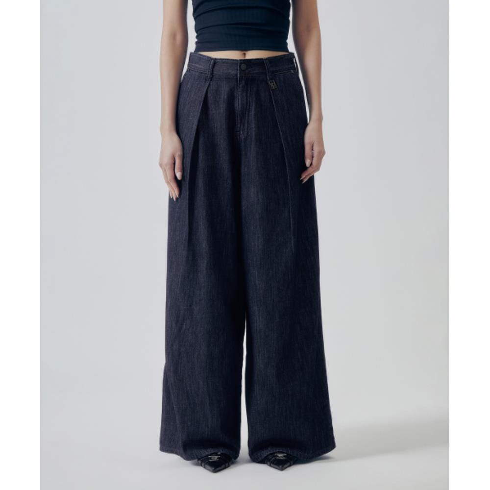 TREEMINGBIRD Classic Wide Denim Pants Navy TM2535DN001