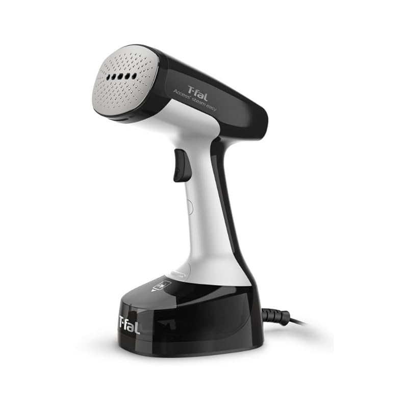 【Amazon.co.jp限定】 ティファール 衣類スチーマー 軽量なのにパワフル連続スチーム かけたままシワ伸ばし専用タイプ 「アクセススチーム イージー ブラック＆ホワイト」脱臭 除菌 スチームア