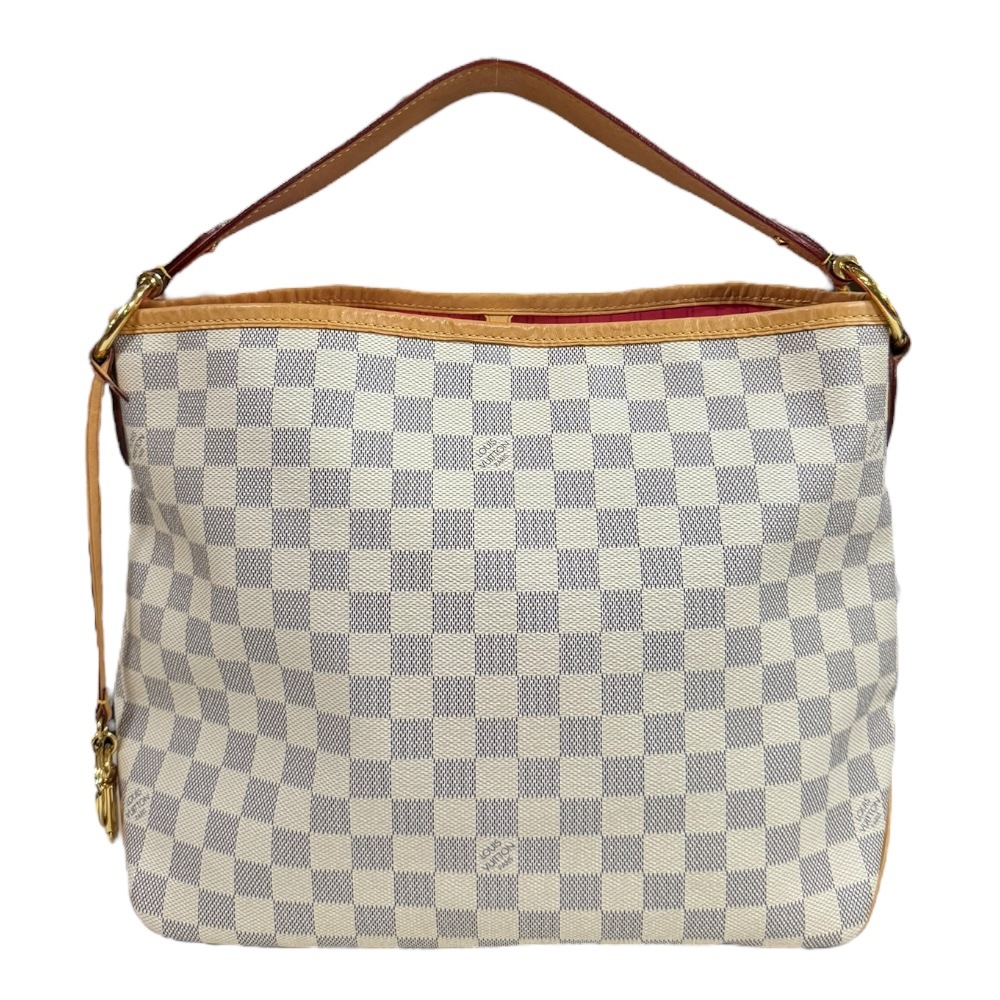 ルイヴィトン ディライトフルPM ダミエアズール ショルダーバッグ ダミエアズールキャンバス N41447 ホワイト LOUIS VUITTON 中古