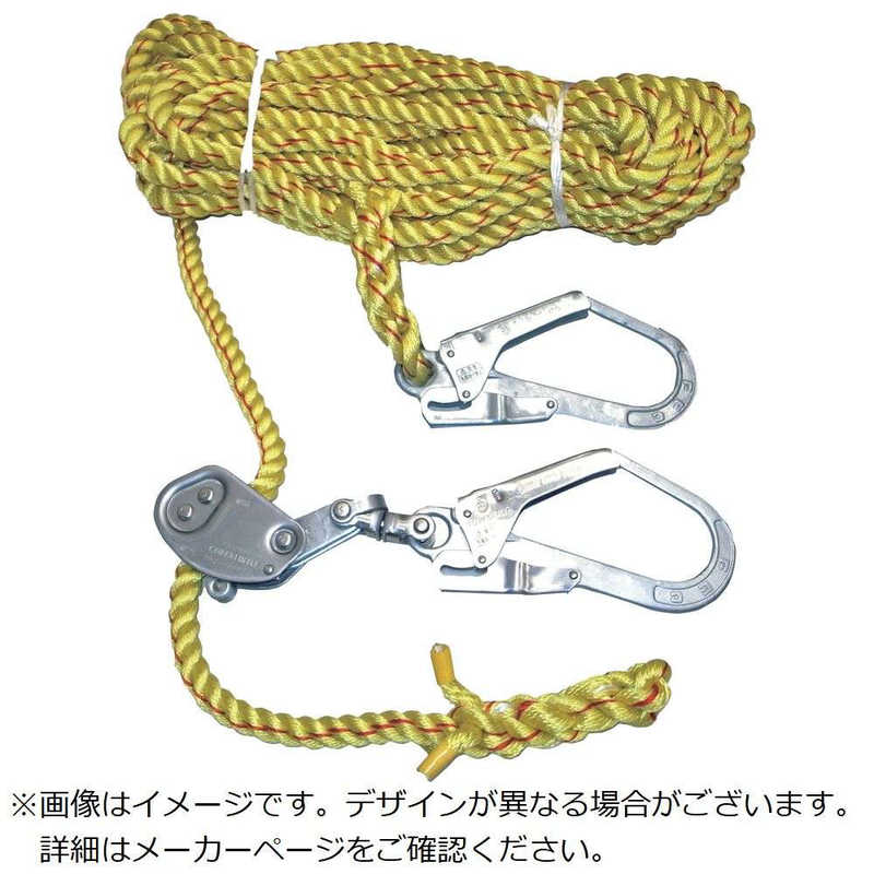 まつうら工業　ニュｰテトロン水平親綱16mmΦ×15m両端フック片側緊張器付 　NEWTETORONWF1615