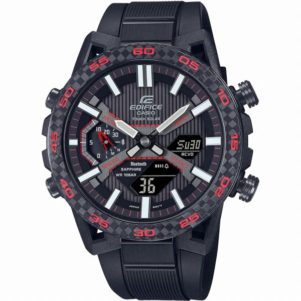 取寄品 正規品 CASIO腕時計 カシオ EDIFICE エディフィス アナデジ表示 アナログ&デジタル タフソーラー 丸形 ECB-2000YPB-1AJF メンズ腕時計