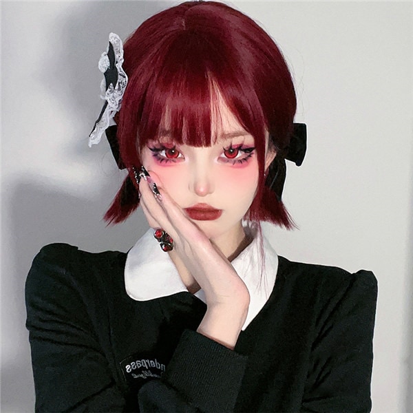 【品質良い 大好評中】ウィッグ レディース フルウィッグ ロリータ ゴスロリ コスチューム ぱっつん前髪 前髪あり 可愛い かわいい 大人用 コスプレ 原宿風 仮装 超自然 かつら wig Lolit