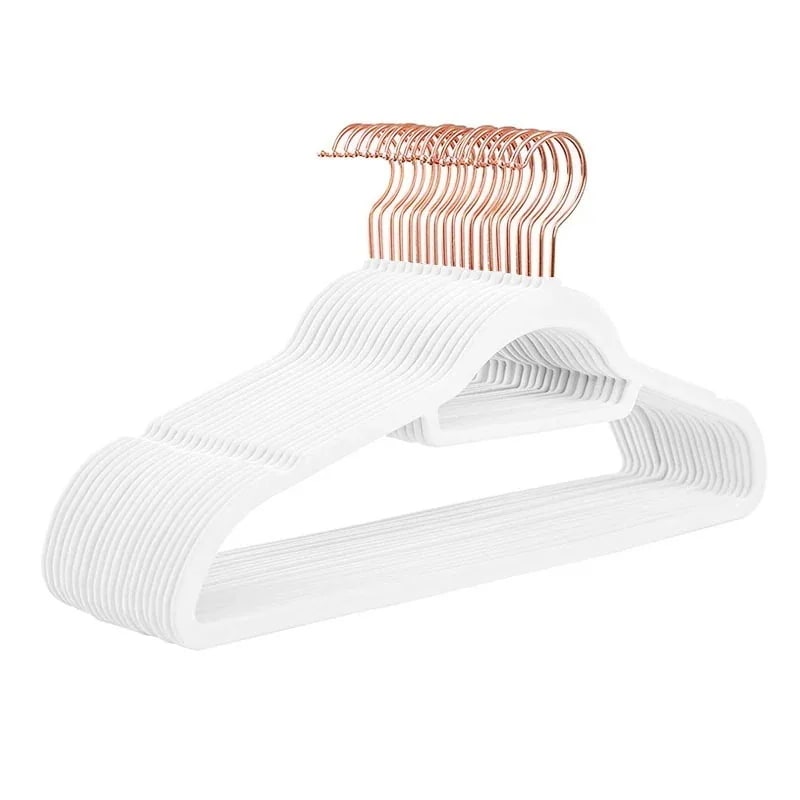 【20点セット】【急速出荷】植毛ハンガーすべらない42-45CMの長さ1050本セット起毛効果でズレにくいすべりハンガー 35,424円