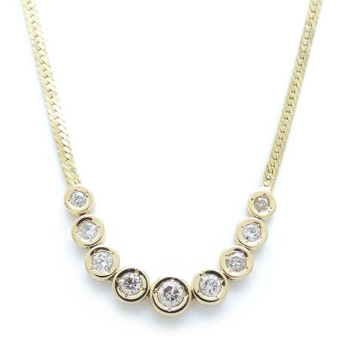 La Soma ラソマダイヤモンド1.00ct ネックレス ダイヤモンド K18YG イエローゴールド/294014【中古】