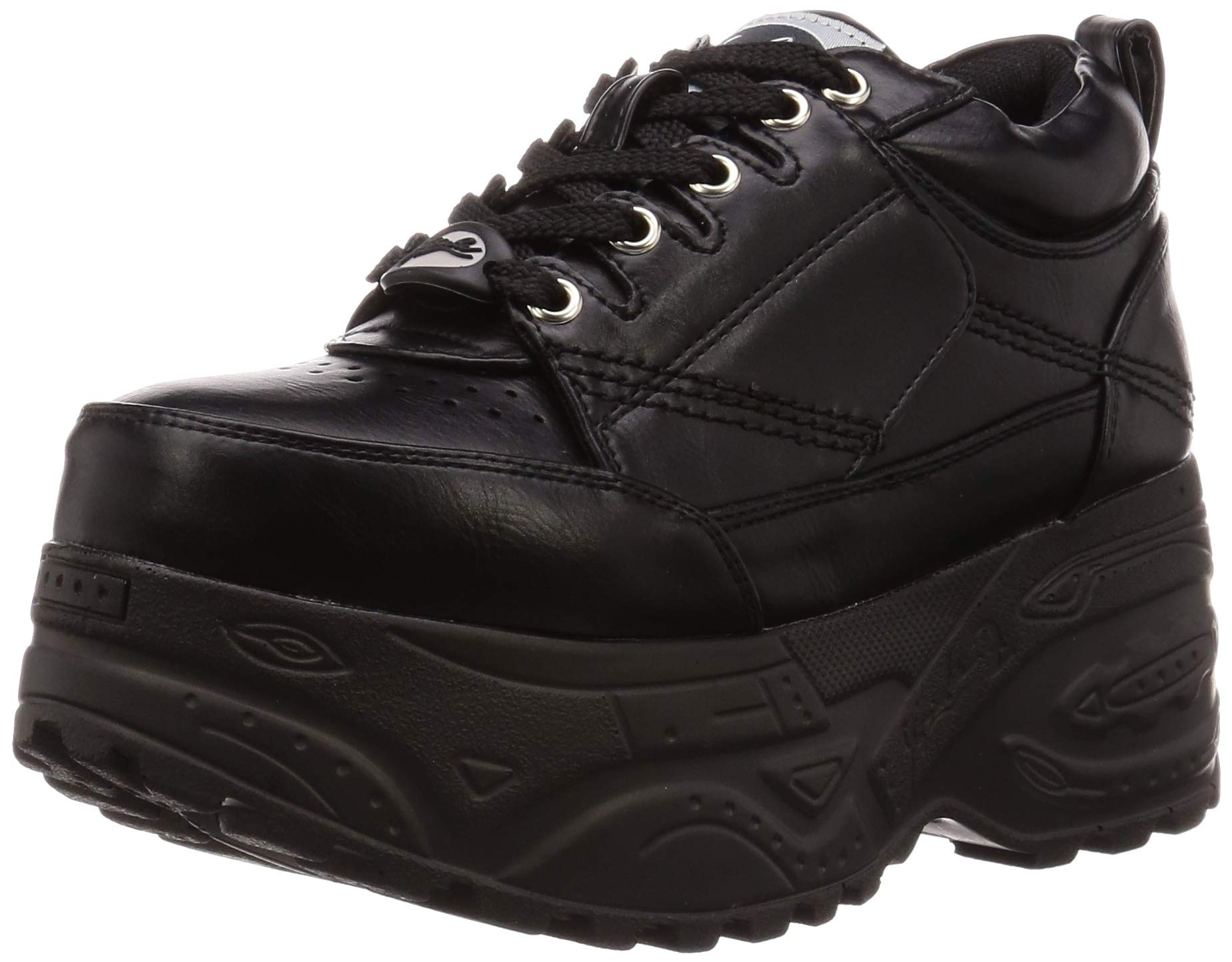 [ヨースケ] 厚底レースアップスニーカー 2810365 レディース ブラック 24.5 cm