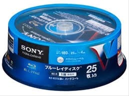ＳＯＮＹ　ＢＤ－Ｒ　２５Ｇ　録画用　２５ＢＮＲ１ＶＤＰＰ４