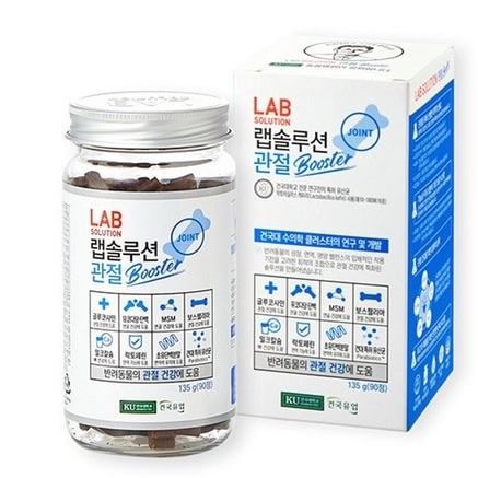 [建国牛乳]ラップソリューション関節ブースター子犬栄養剤90錠135g