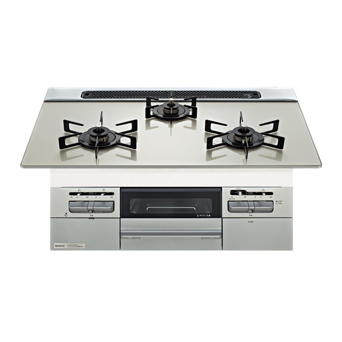 都市ガス用 75cm天板ビルトインコンロ Fami ファミ N3WV7RWTP2SI-13A ムーンシルバー