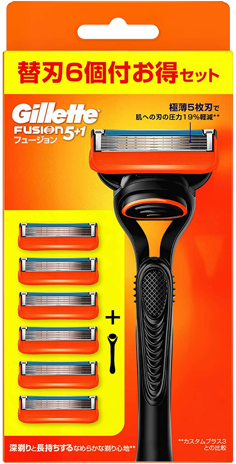 P＆Gジャパン ジレット フュージョン マニュアル 5Bホルダー付 替刃6個付