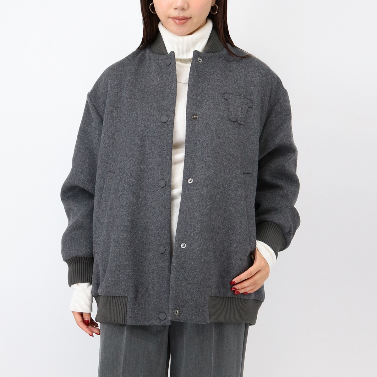 ボンバージャケット ADORNI MEDIUM GRAY アドルニ バージンウール グレー オーバーサイズ ブルゾン