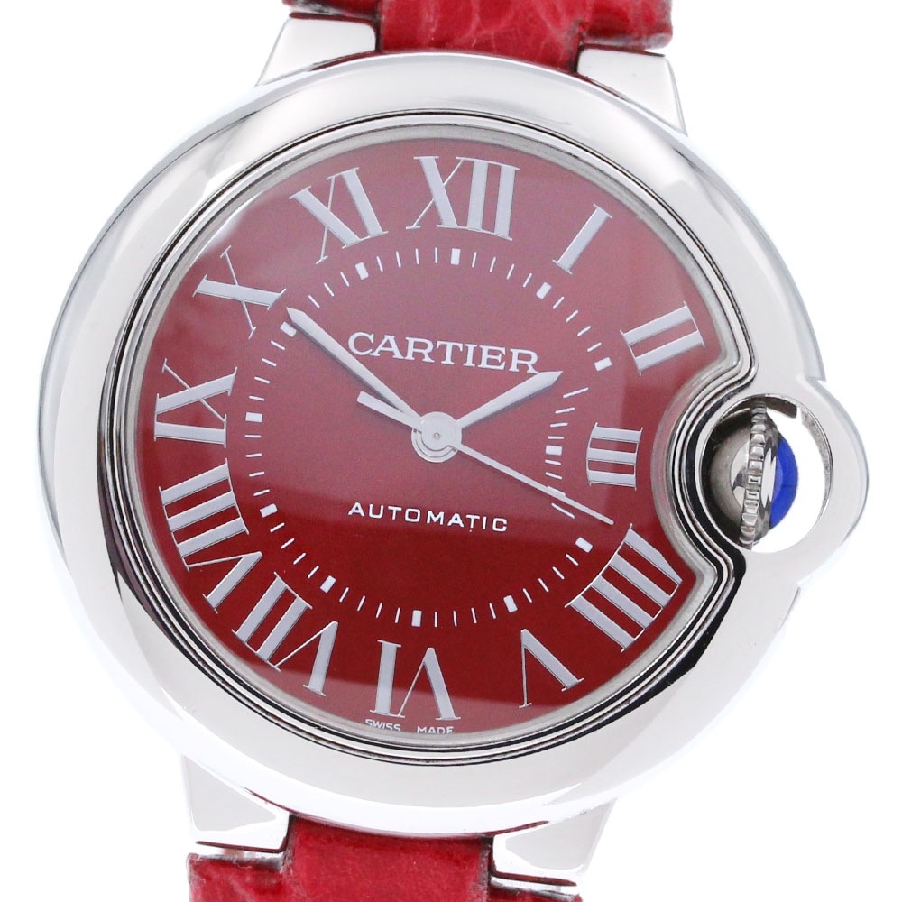 カルティエ CARTIER WSBB0022 バロンブルー 自動巻き レディース 良品 保証書付き_845626【中古】 401,985円