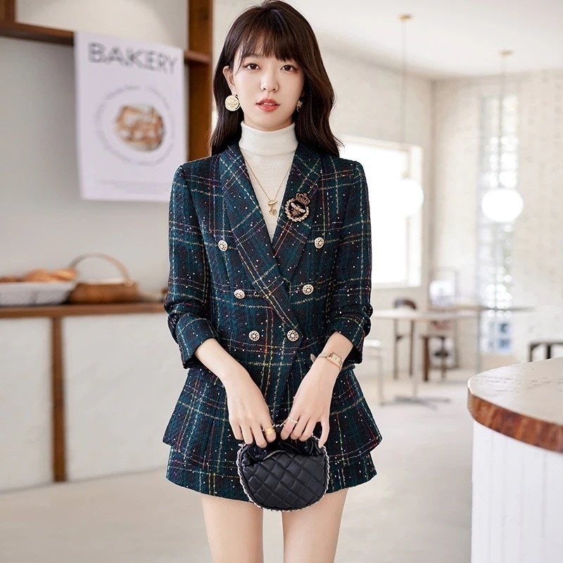 可愛い 二点セット jk制服 ショット丈 レディース スーツセット 卒業式 ズボンセット 春AWアウター セットアップ スーツジャケット 入学