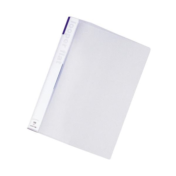 (まとめ)リヒトラブ ルーパーフラット A4タテ2穴 100枚収容 青 F-52-8 1セット(25冊) (×2セット)