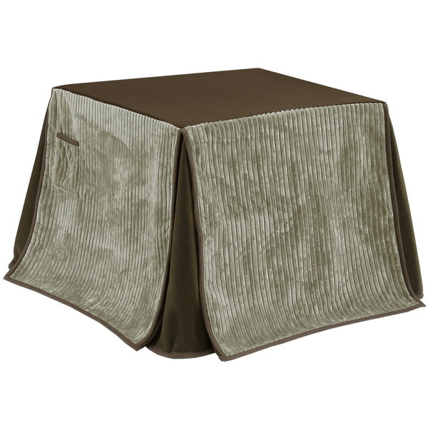 サンコウ 0041184 ストライプ ハイタイプ 80X80 GY こたつ布団 メーカー直送