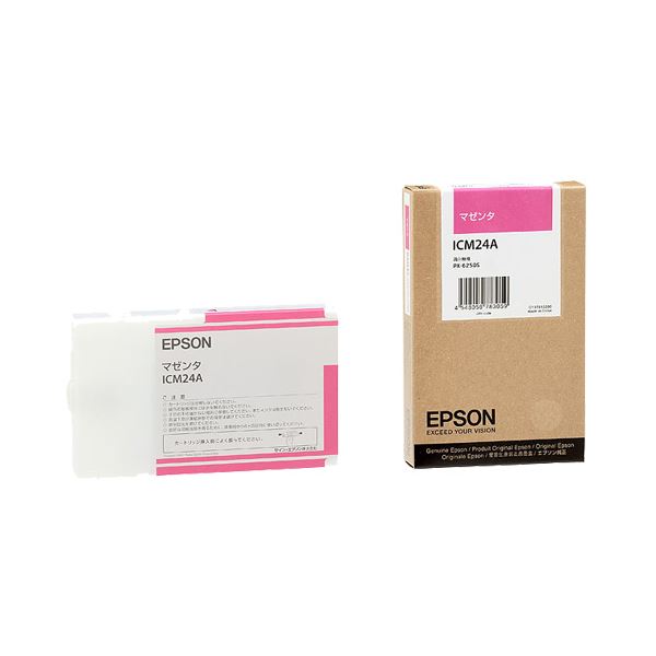 （まとめ） エプソン EPSON PX-P／K3インクカートリッジ マゼンタ 110ml ICM24A 1個 (×6セット)