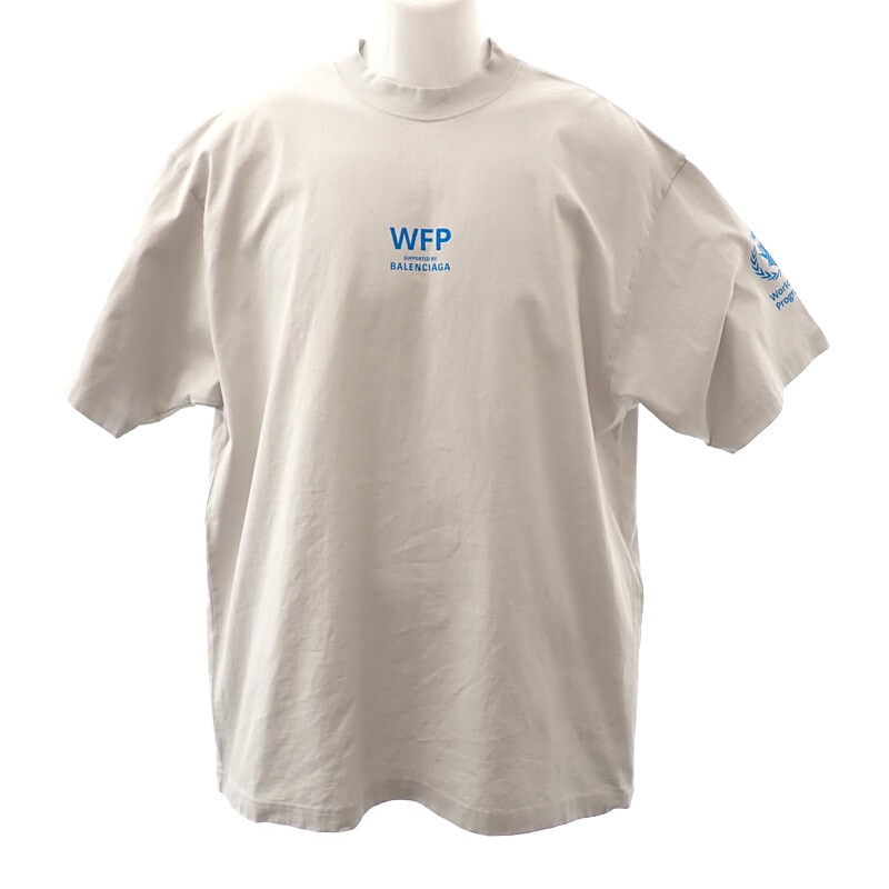 WFP ロゴ Tシャツ XS 764235 半袖Ｔシャツ コットン グレー メンズ レディース ユニセックス 美品【Aランク】