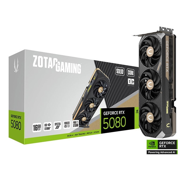 ZT-B50800J2-10P ブラック GAMING GeForce RTX 5080 SOLID CORE OC グラフィックボード (PCIExp 16GB)