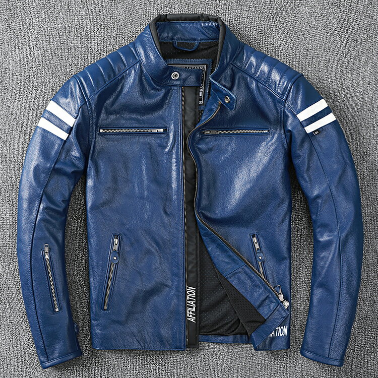 ライダースジャケットメンズアウターラム革レザージャケット本革ミリタリー立て襟シングル牛革アウターブルゾンダブルライダースMA-1Gジャン