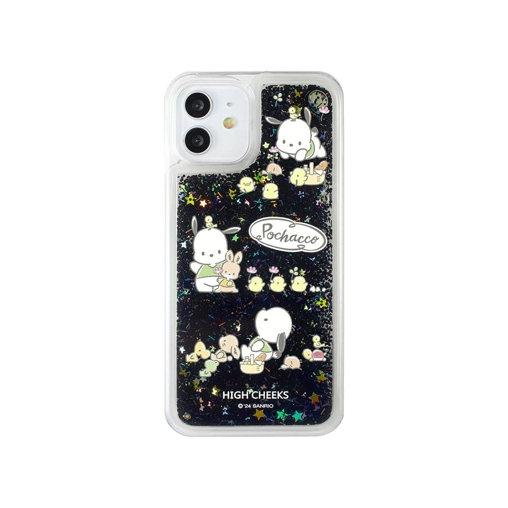 ［HIGH CHEEKS］ Pochacco Black Glitter Caseスマホケース iPhone case GALAXY case