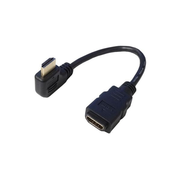 (まとめ)変換名人 HDMI L型ケーブル延長20(右L) HDMI-CA20RL(×5セット)
