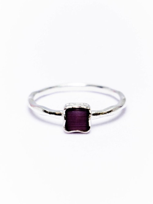 【HARANG】 HR 174R_Amethyst Cats Eye Ring(Square) 正規品