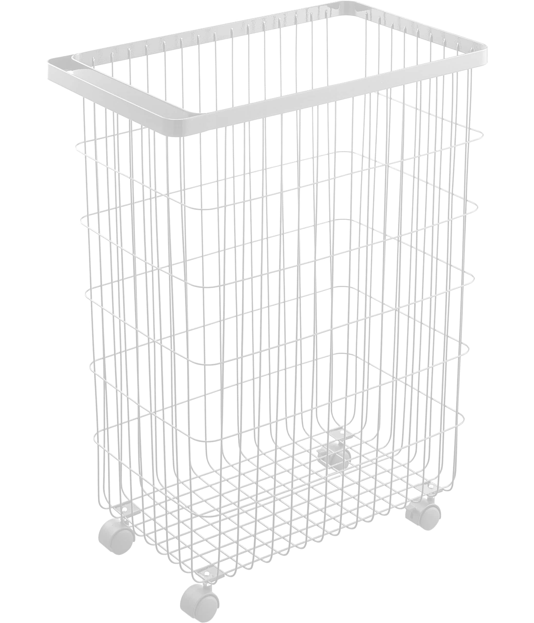 山崎実業(Yamazaki) ランドリーバスケット キャスター付き ホワイト 約W28×D46.5×H61cm タワー tower 洗濯カゴ 大容量 4776 11,583円