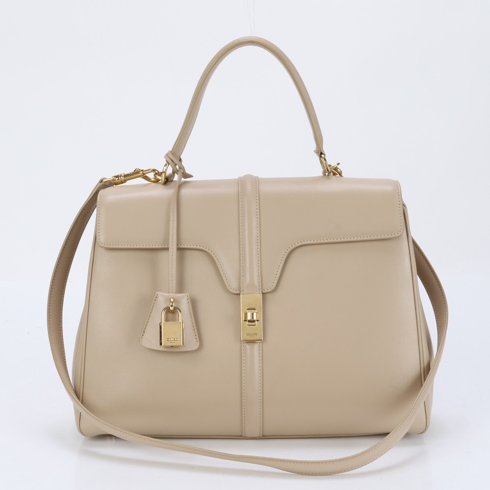 極美品 セーズ クラシック 16 ゴールド 金具 レザー 2WAY ハンドバッグ 斜め掛け トート ショルダー レディース EEE BI3-2 中古