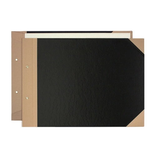 （まとめ買い）とじ込み表紙 A4横 2穴 ブラック FL-007TU [x10]