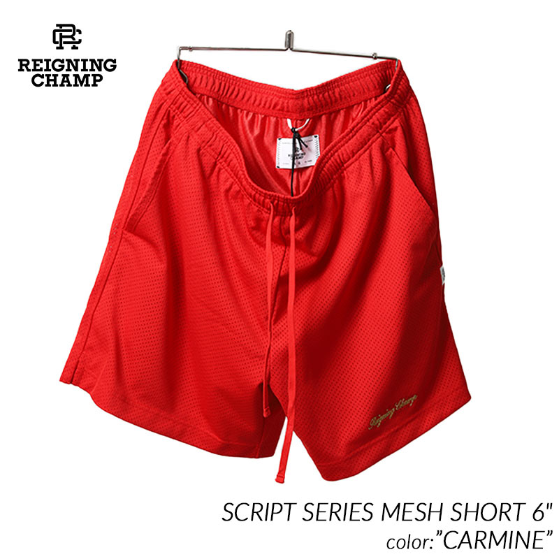 REIGNING CHAMP SCRIPT SERIES MESH SHORT 6\