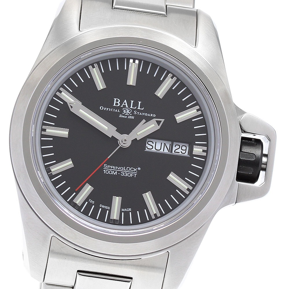 ボール BALL WATCH NM3200C-SJ-BKSL エンジニア ハイドロカーボン デイデイト 自動巻き メンズ 極美品 箱・保証書付き_894238【中古】