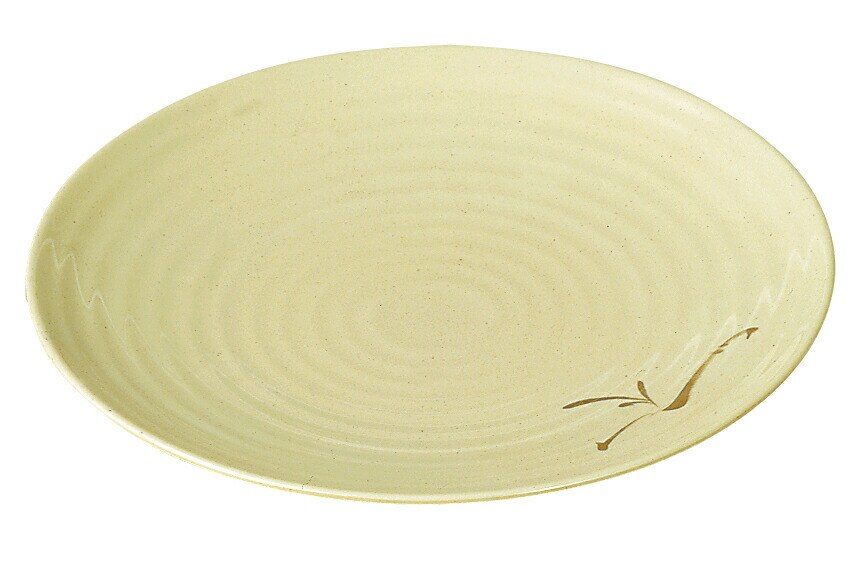 （まとめ買い）メラミン食器 織部 丸皿 27cm OB-27 [x3]