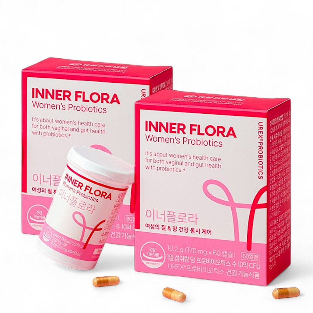 インナーフローラUREX プロバイオティクス 女性乳酸菌 60カプセル 2BOX (120日分)